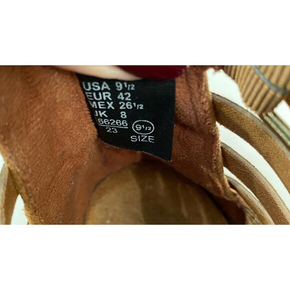 American Eagle Outfitters Ankle Boots Size 9.5 Brown Faux Suede Zipper Back - Picture 10 of 12